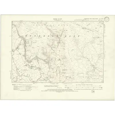 1910 Map of Yorkshire LIX.NE, 1914 Print