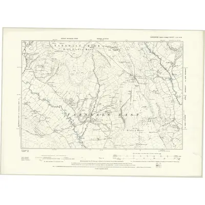 1891 Map of Yorkshire LIX.NW, 1895 Print