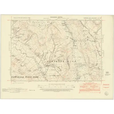 1950 Map of Yorkshire LIX.NW, 1952 Print