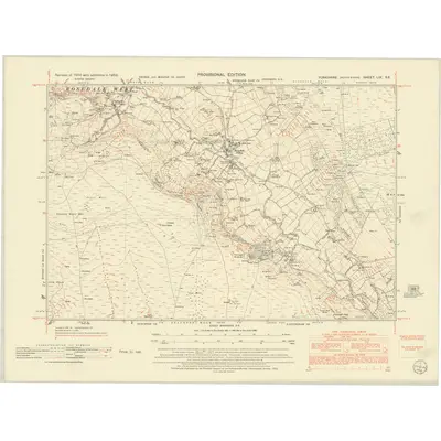 1950 Map of Yorkshire LIX.SE, 1952 Print