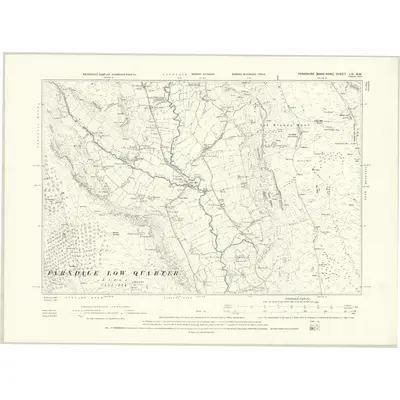 1891 Map of Yorkshire LIX.SW, 1895 Print