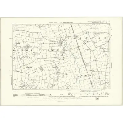 1891 Map of Yorkshire LV.NE, 1895 Print