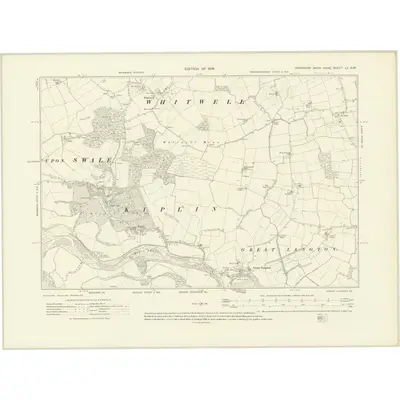 1912 Map of Yorkshire LV.NW, 1919 Print