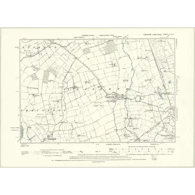 1890 Map of Yorkshire LV.SE, 1895 Print