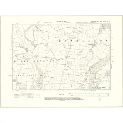 1910 Map of Yorkshire LVI.SE, 1919 Print