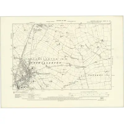 1927 Map of Yorkshire LVI.SW, 1930 Print