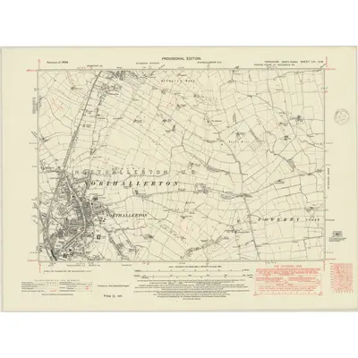 1938 Map of Yorkshire LVI.SW, 1948 Print