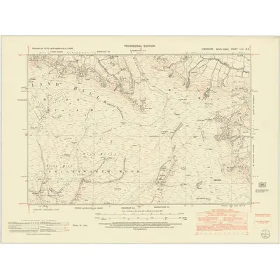 1950 Map of Yorkshire LVII.NE, 1952 Print