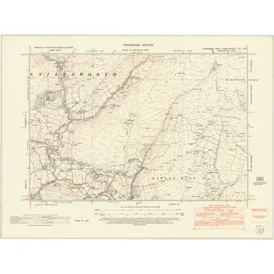 1950 Map of Yorkshire LVII.SE, 1952 Print