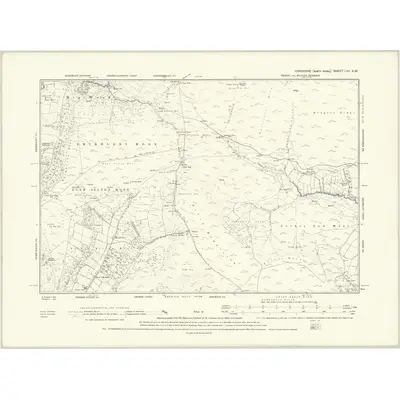 1890 Map of Yorkshire LVII.SW, 1895 Print