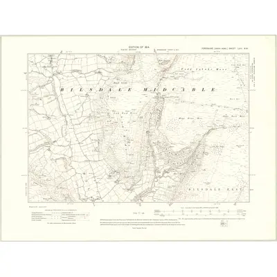 1910 Map of Yorkshire LVIII.NW, 1914 Print