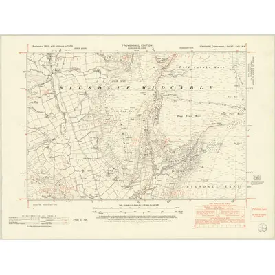 1950 Map of Yorkshire LVIII.NW, 1952 Print
