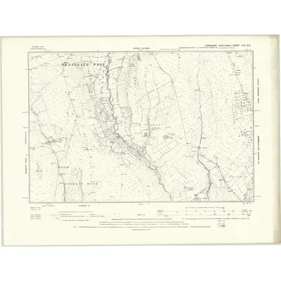 1889 Map of Yorkshire LVIII.SE, 1895 Print