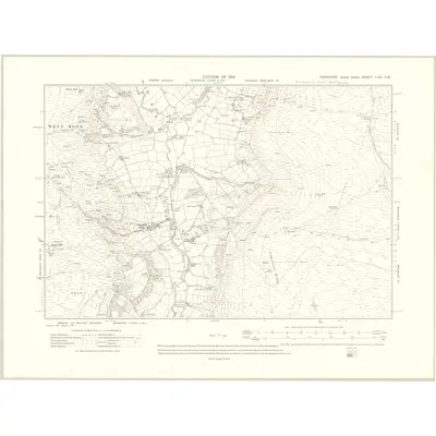 1910 Map of Yorkshire LVIII.SW, 1914 Print