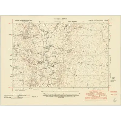 1950 Map of Yorkshire LVIII.SW, 1952 Print