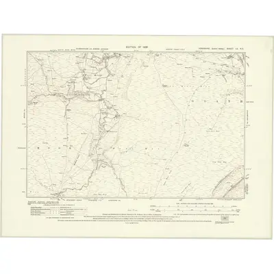 1927 Map of Yorkshire LX.NE, 1930 Print