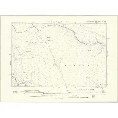 1889 Map of Yorkshire LX.NW, 1895 Print