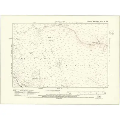1927 Map of Yorkshire LX.NW, 1930 Print