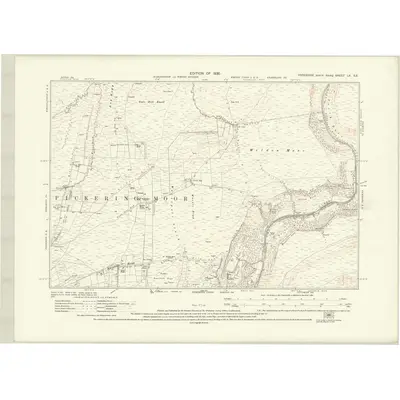 1927 Map of Yorkshire LX.SE, 1930 Print