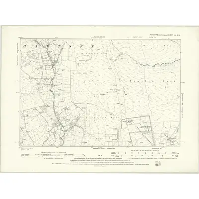 1889 Map of Yorkshire LX.SW, 1895 Print