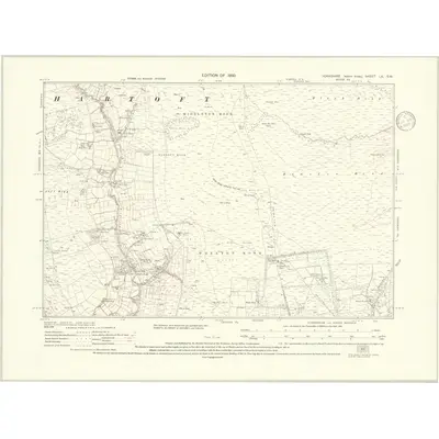 1927 Map of Yorkshire LX.SW, 1930 Print