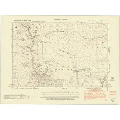 1950 Map of Yorkshire LX.SW, 1952 Print