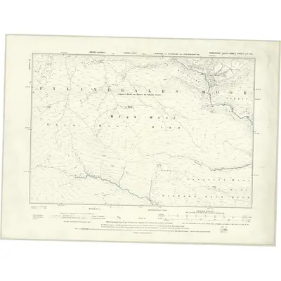 1889 Map of Yorkshire LXI.NE, 1895 Print