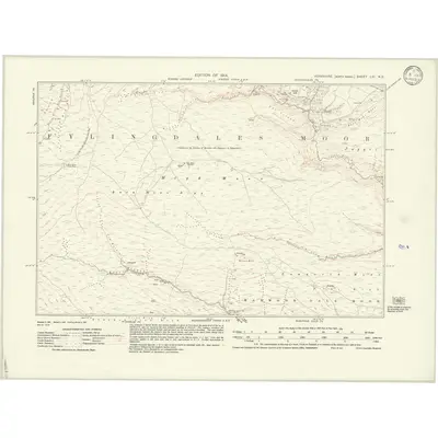 1910 Map of Yorkshire LXI.NE, 1914 Print
