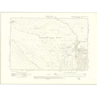 1910 Map of Yorkshire LXI.SE, 1919 Print