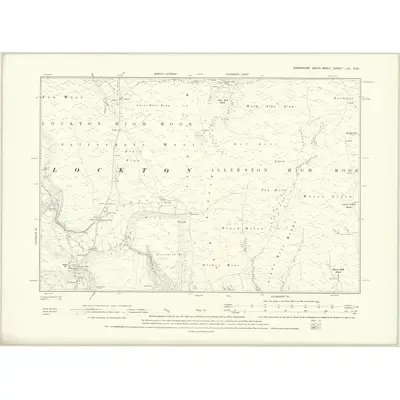 1889 Map of Yorkshire LXI.SW, 1895 Print