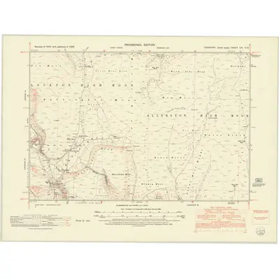 1950 Map of Yorkshire LXI.SW, 1952 Print