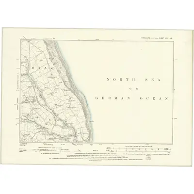 1891 Map of Yorkshire LXII.NE, 1895 Print