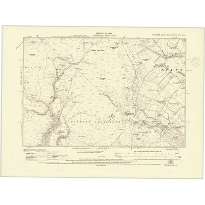 1926 Map of Yorkshire LXII.NW, 1930 Print