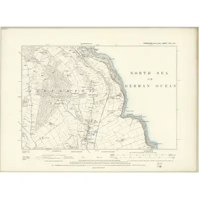 1891 Map of Yorkshire LXII.SE, 1894 Print