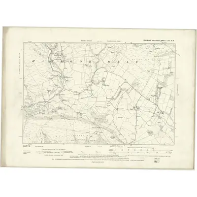 1891 Map of Yorkshire LXII.SW, 1893 Print