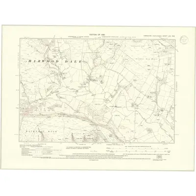 1926 Map of Yorkshire LXII.SW, 1930 Print
