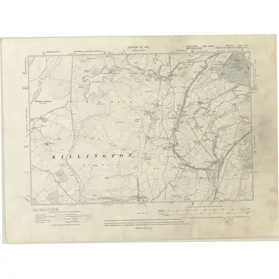 1907 Map of Yorkshire LXIII.NW, 1910 Print