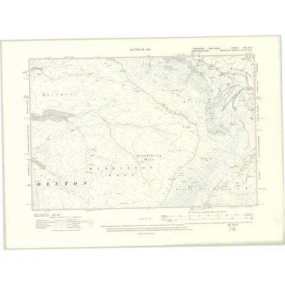 1907 Map of Yorkshire LXIII.SE, 1910 Print