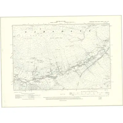 1907 Map of Yorkshire LXIV.NE, 1910 Print