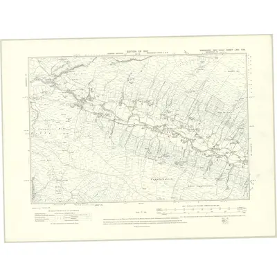 1907 Map of Yorkshire LXIV.NW, 1910 Print