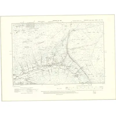 1907 Map of Yorkshire LXIV.SE, 1910 Print