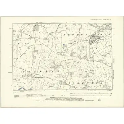 1891 Map of Yorkshire LXIX.SW, 1895 Print
