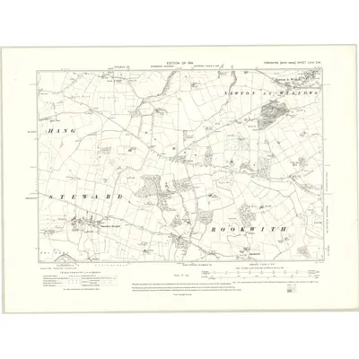 1911 Map of Yorkshire LXIX.SW, 1914 Print