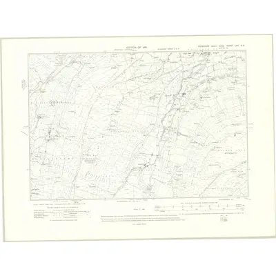 1910 Map of Yorkshire LXV.SE, 1916 Print