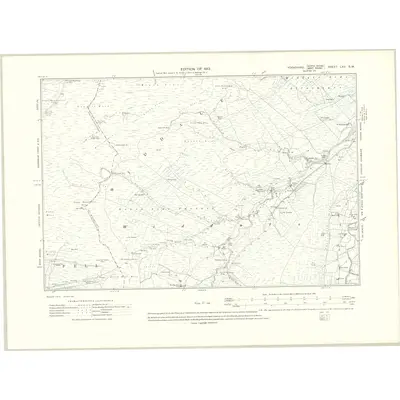 1907 Map of Yorkshire LXV.SW, 1913 Print