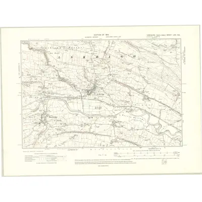 1910 Map of Yorkshire LXVI.NE, 1914 Print