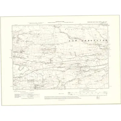 1910 Map of Yorkshire LXVI.NW, 1914 Print