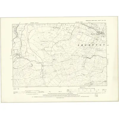 1891 Map of Yorkshire LXVI.SE, 1895 Print