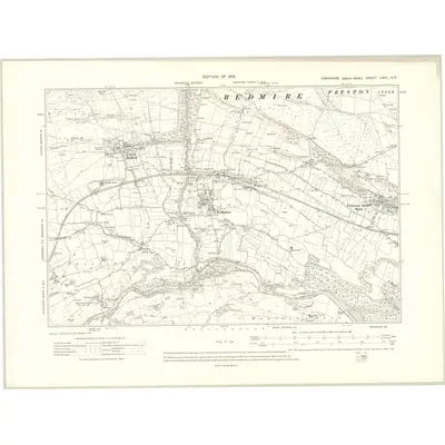 1910 Map of Yorkshire LXVII.NE, 1914 Print