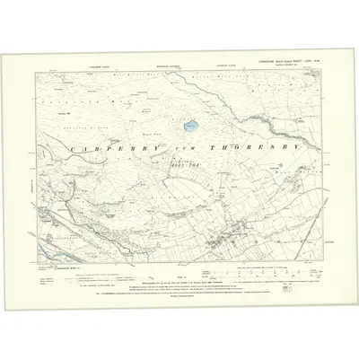 1891 Map of Yorkshire LXVII.NW, 1895 Print